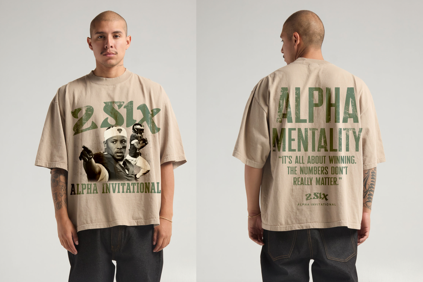 Alpha Mentality Invitational Premium Tee - Oatmeal